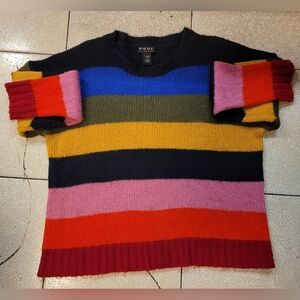 POOF! Women's Multicolor Striped Crewneck Sweater Size Large